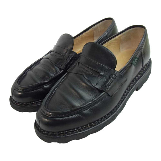 Paraboot パラブーツ 099412 REIMS LIS NOIR リスレザー ランス ノワール コイン ローファー ブラック系 9.5【中古】