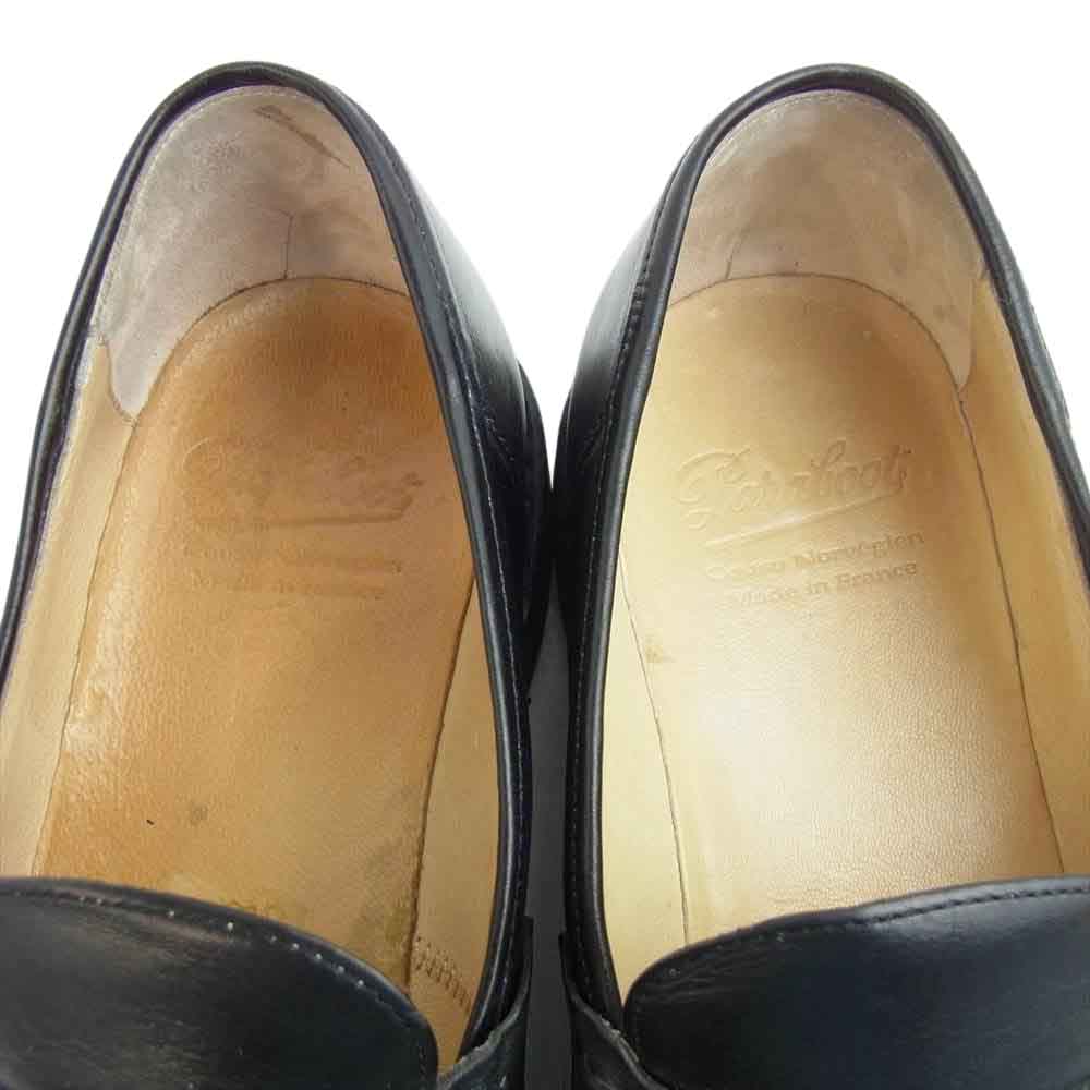 Paraboot パラブーツ 099412 REIMS LIS NOIR リスレザー ランス ノワール コイン ローファー ブラック系 9.5【中古】