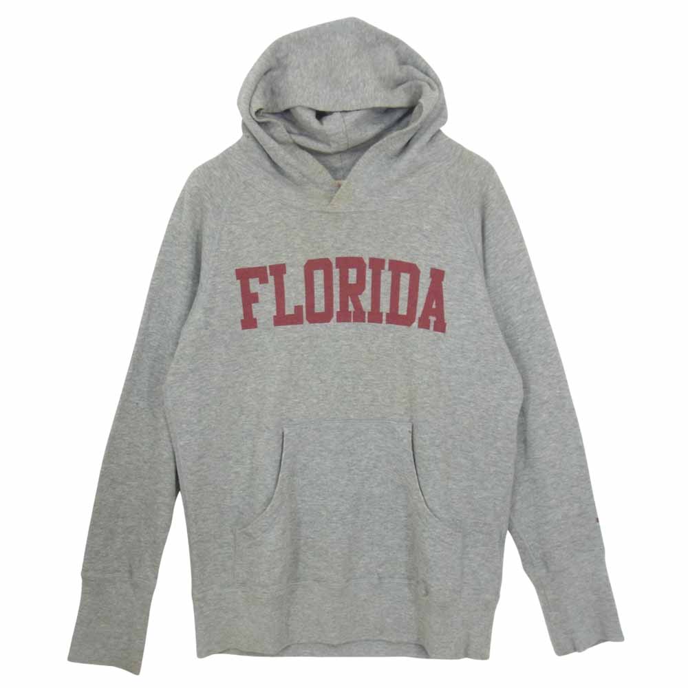 TMT ティーエムティー BIG HOLIDAY ビッグホリデー FLORIDA ロゴ スウェット フーディ プルオーバー パーカー グレー系 S【中古】