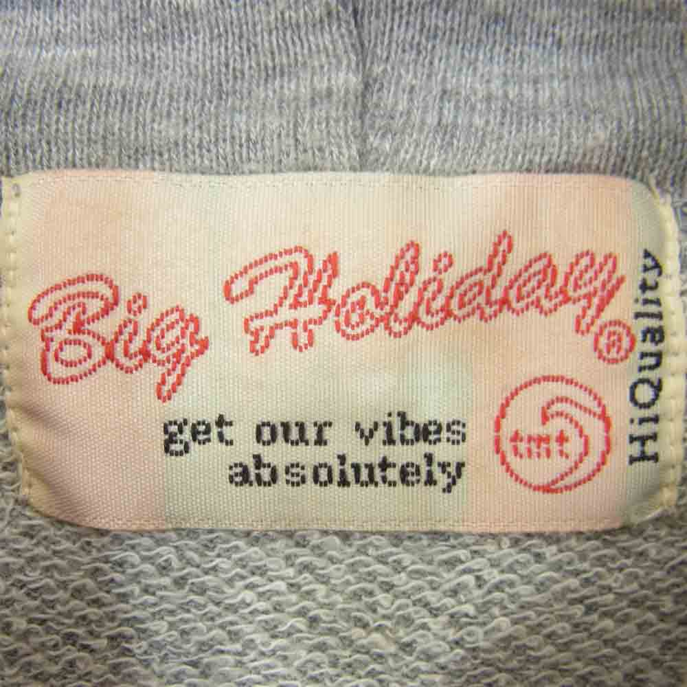 TMT ティーエムティー BIG HOLIDAY ビッグホリデー FLORIDA ロゴ スウェット フーディ プルオーバー パーカー グレー系 S【中古】