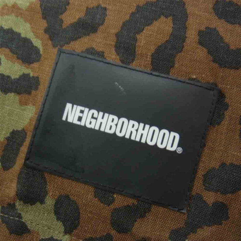 NEIGHBORHOOD ネイバーフッド 201TSNH-SHM05 ALOHA.LEOPARD/RL-SHIRT.LS レオパード 長袖シャツ  アロハシャツ カーキ系 S【中古】