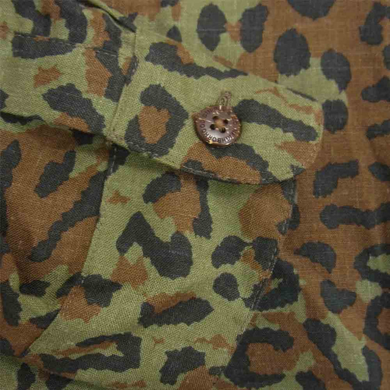 NEIGHBORHOOD ネイバーフッド 201TSNH-SHM05 ALOHA.LEOPARD/RL-SHIRT.LS レオパード 長袖シャツ  アロハシャツ カーキ系 S【中古】