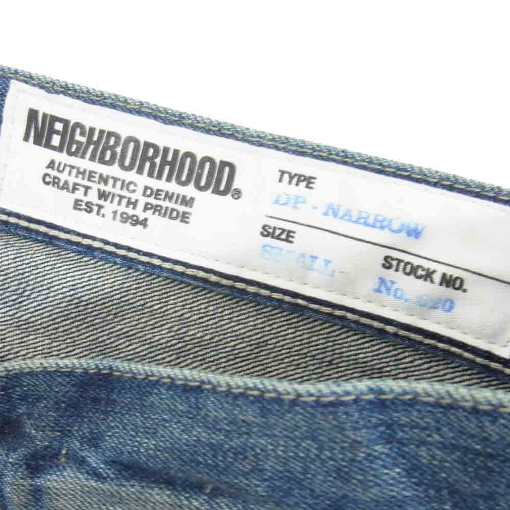 NEIGHBORHOOD ネイバーフッド 201XBNH-PTM12 WASHED DP NARROW / 14OZ-PT デニム パンツ インディゴブルー系 S【中古】