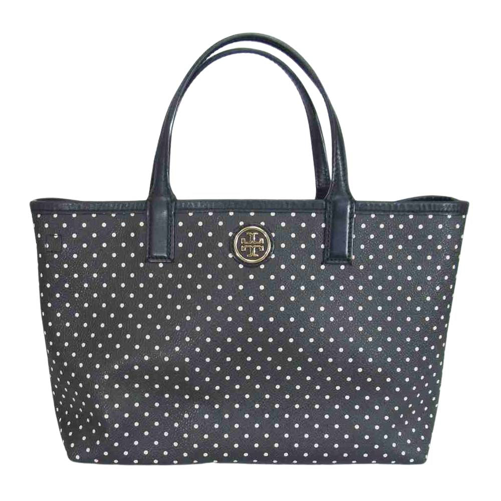 Tory Burch トリーバーチ ドット ハンド トート バッグ ブラック系【中古】