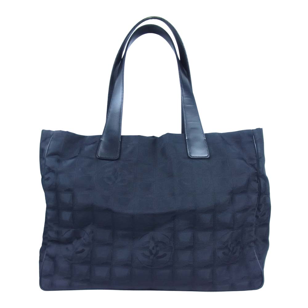 CHANEL シャネル A15991 ニュートラベルライン CC ココマーク MM ハンド トート バッグ ブラック系【中古】