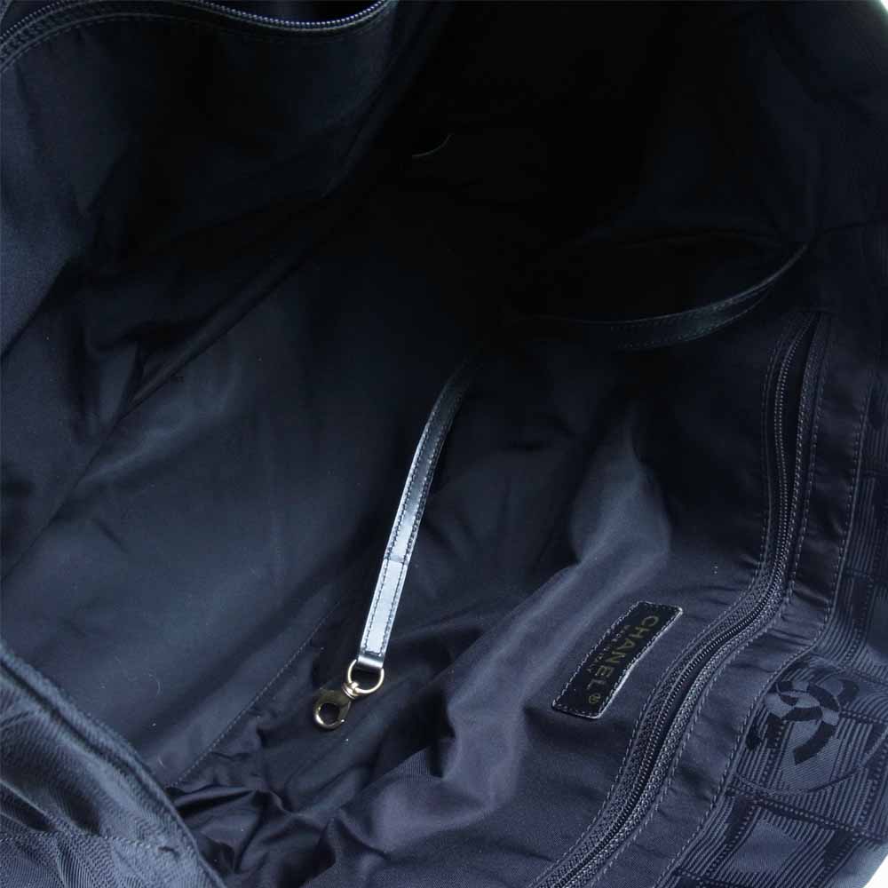 CHANEL シャネル A15991 ニュートラベルライン CC ココマーク MM ハンド トート バッグ ブラック系【中古】