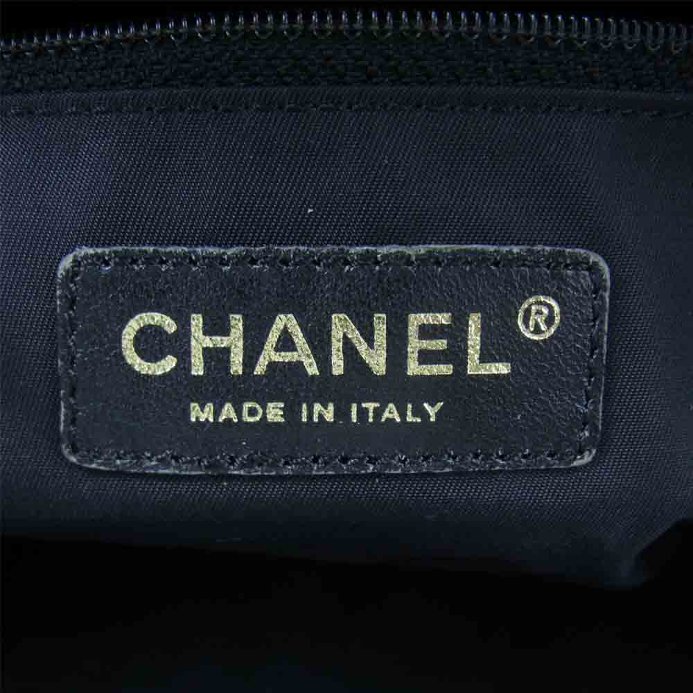 CHANEL シャネル A15991 ニュートラベルライン CC ココマーク MM ハンド トート バッグ ブラック系【中古】