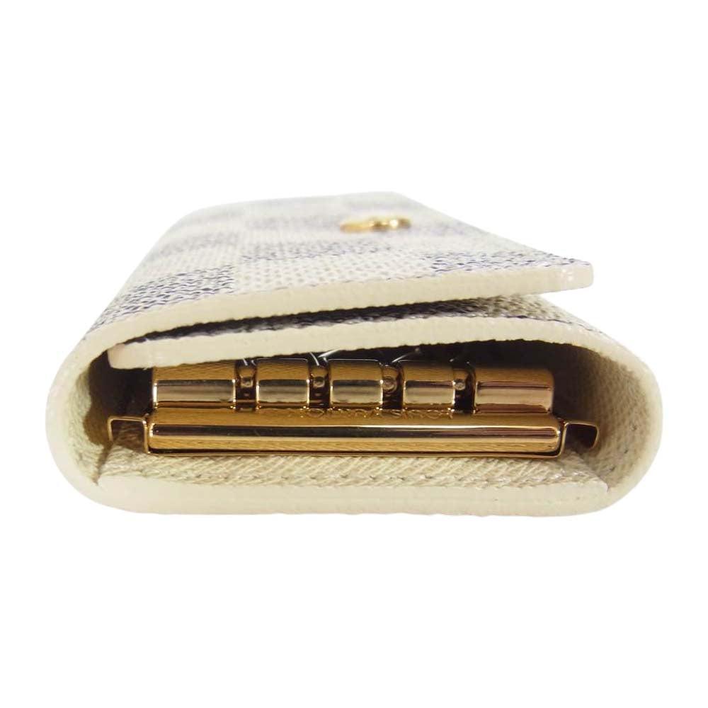 LOUIS VUITTON ルイ・ヴィトン N60386 ダミエ アズール ミュルティクレ 4 キーケース ホワイト系 ブルー系【美品】【中古】