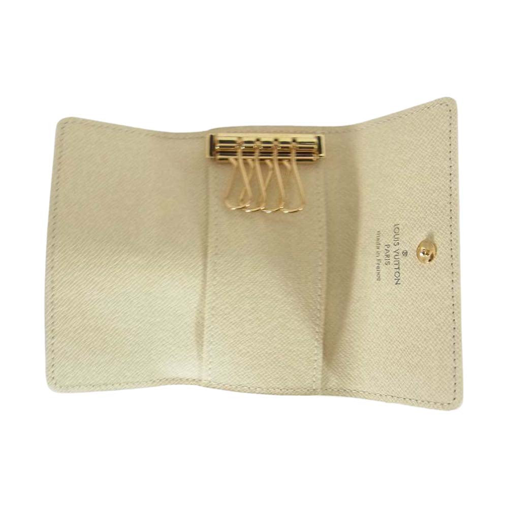 LOUIS VUITTON ルイ・ヴィトン N60386 ダミエ アズール ミュルティクレ 4 キーケース ホワイト系 ブルー系【美品】【中古】
