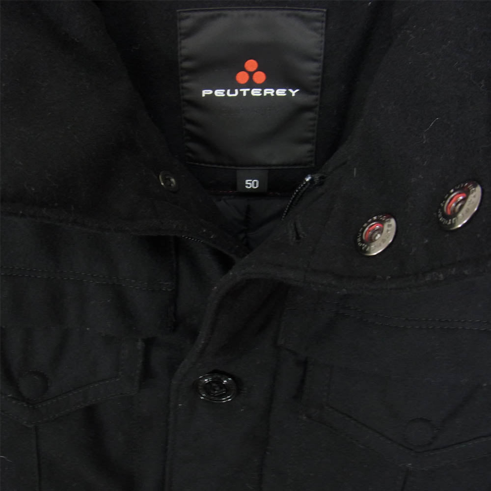 PEUTEREY ピューテリー 47233403 BENSON WOOL JP ウール ダウン ジャケット ブラック系 50【中古】