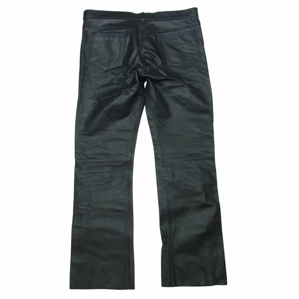 トリッキー レザー パンツ 牛革 ポリエステル 中国製 ブラック系 4L【中古】