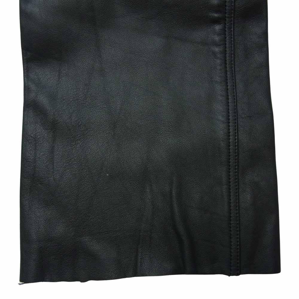 トリッキー レザー パンツ 牛革 ポリエステル 中国製 ブラック系 4L【中古】