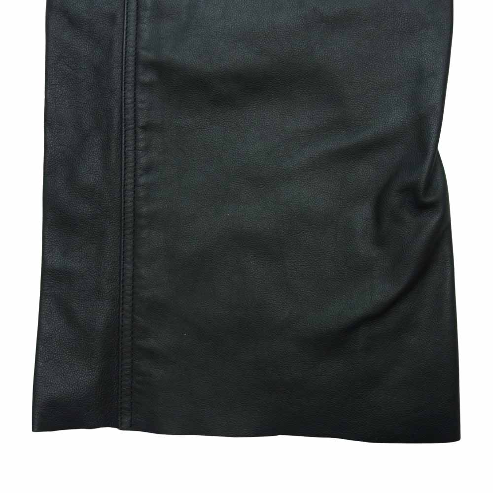 トリッキー レザー パンツ 牛革 ポリエステル 中国製 ブラック系 4L【中古】