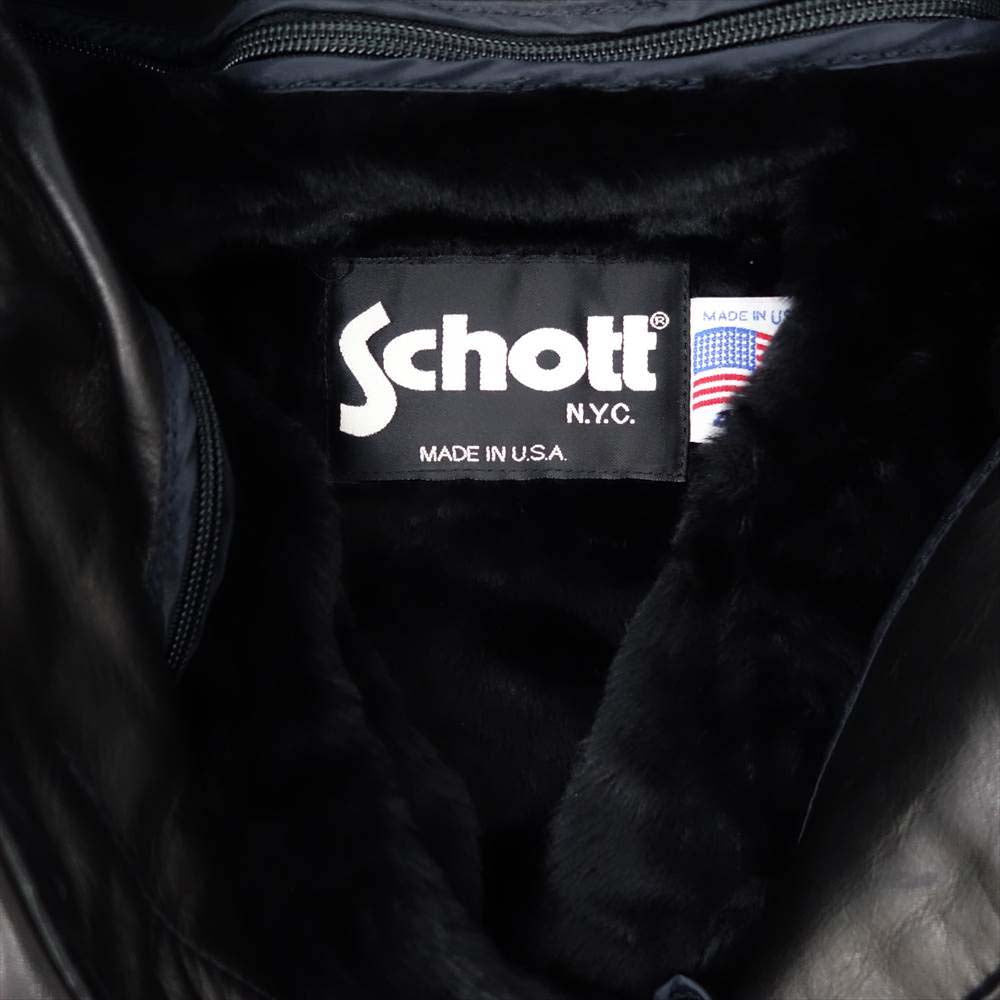 schott ショット シングルライダース 141 ライナー付き レザー ジャケット ブラック系 46【中古】
