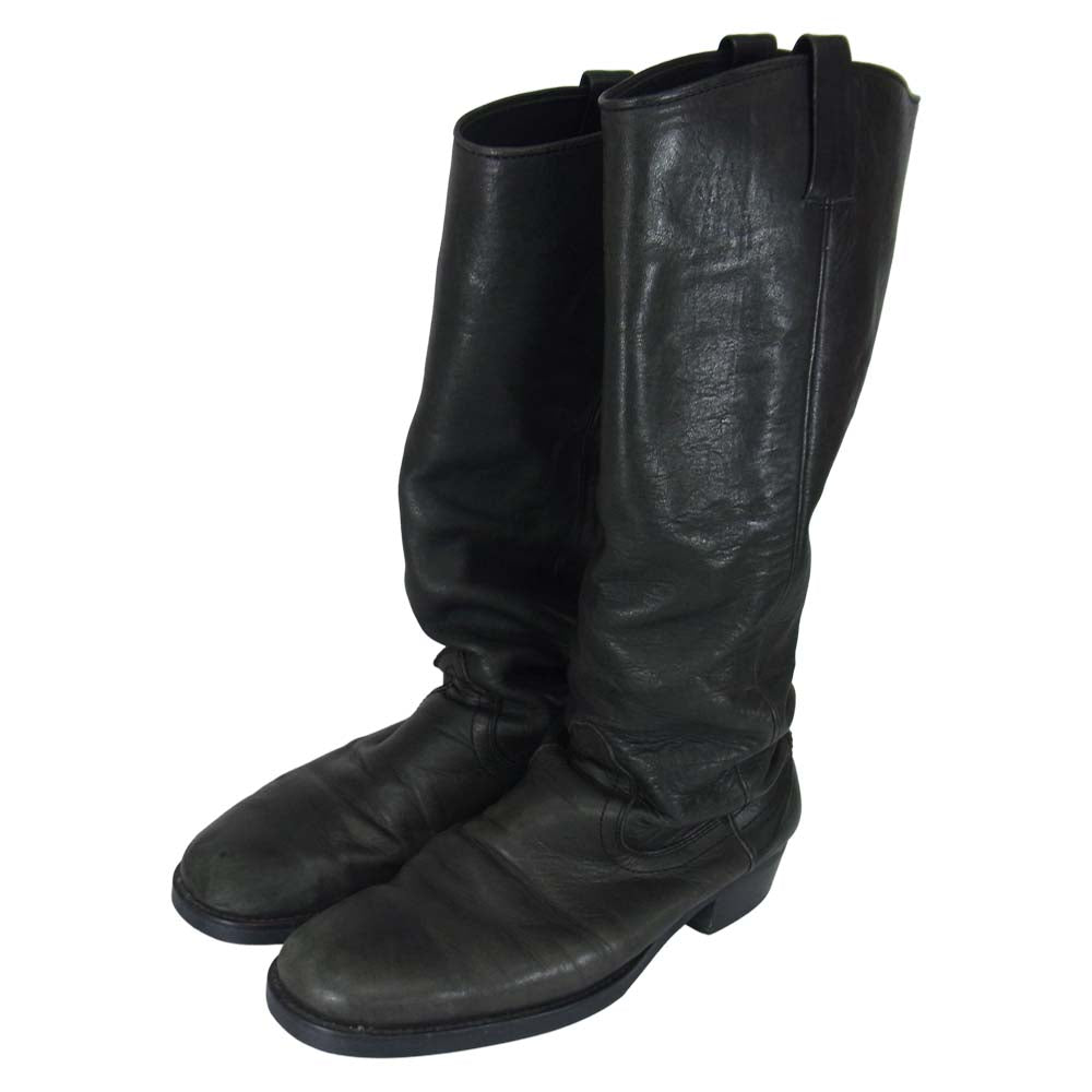 HYSTERIC GLAMOUR ヒステリックグラマー レザー ロング ブーツ ブラック系 L【中古】