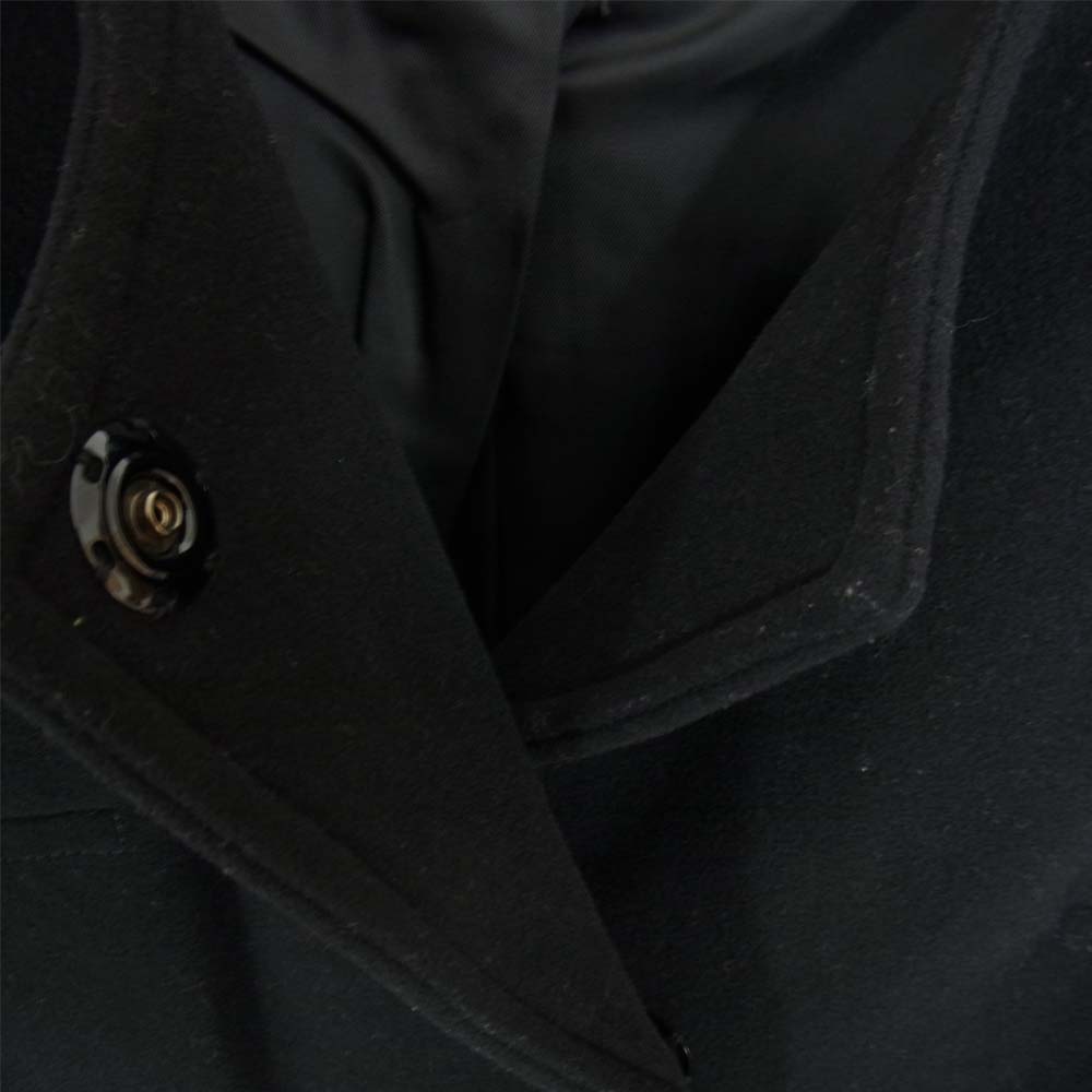 HYSTERIC GLAMOUR ヒステリックグラマー 3AC-2051 ノーカラー メルトンウール コート ブラック系 1【中古】