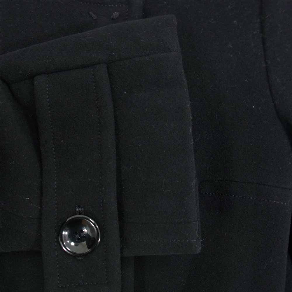 HYSTERIC GLAMOUR ヒステリックグラマー 3AC-2051 ノーカラー メルトンウール コート ブラック系 1【中古】