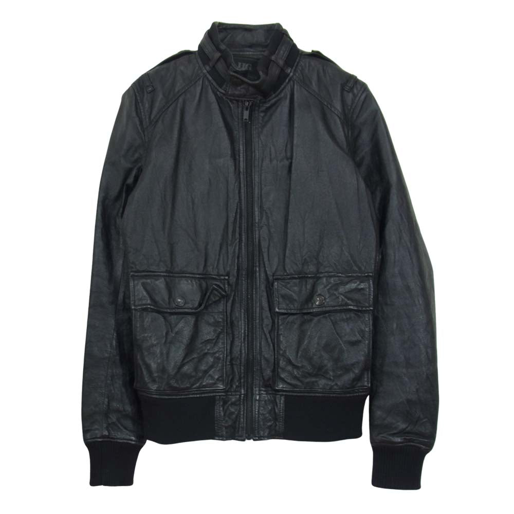 HYSTERIC GLAMOUR ヒステリックグラマー 4LB-1561 ピッグ レザー ジャケット ブラック系 S【中古】
