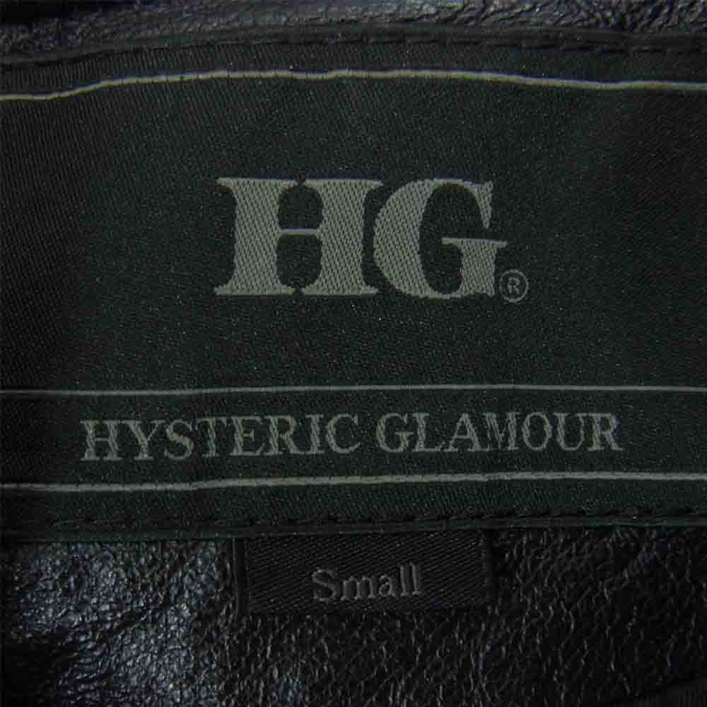 HYSTERIC GLAMOUR ヒステリックグラマー 4LB-1561 ピッグ レザー ジャケット ブラック系 S【中古】