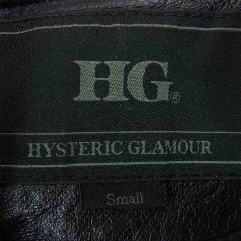 HYSTERIC GLAMOUR ヒステリックグラマー 4LB-1561 ピッグ レザー ジャケット ブラック系 S【中古】