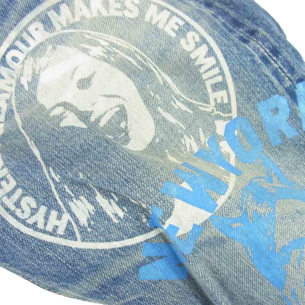 HYSTERIC GLAMOUR ヒステリックグラマー 0211AP10 SP加工 COLLAGE ペイント ウォッシュ ダメージ加工 ストレート デニム パンツ インディゴブルー系 30【中古】