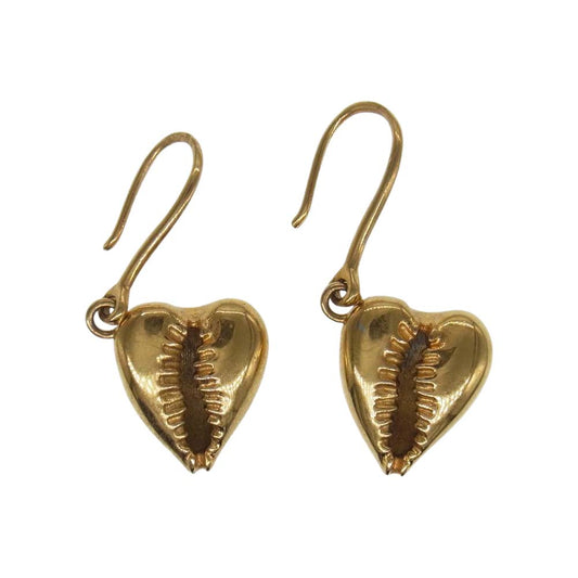 SAINT LAURENT サンローラン ハート ピアス ゴールド系【中古】