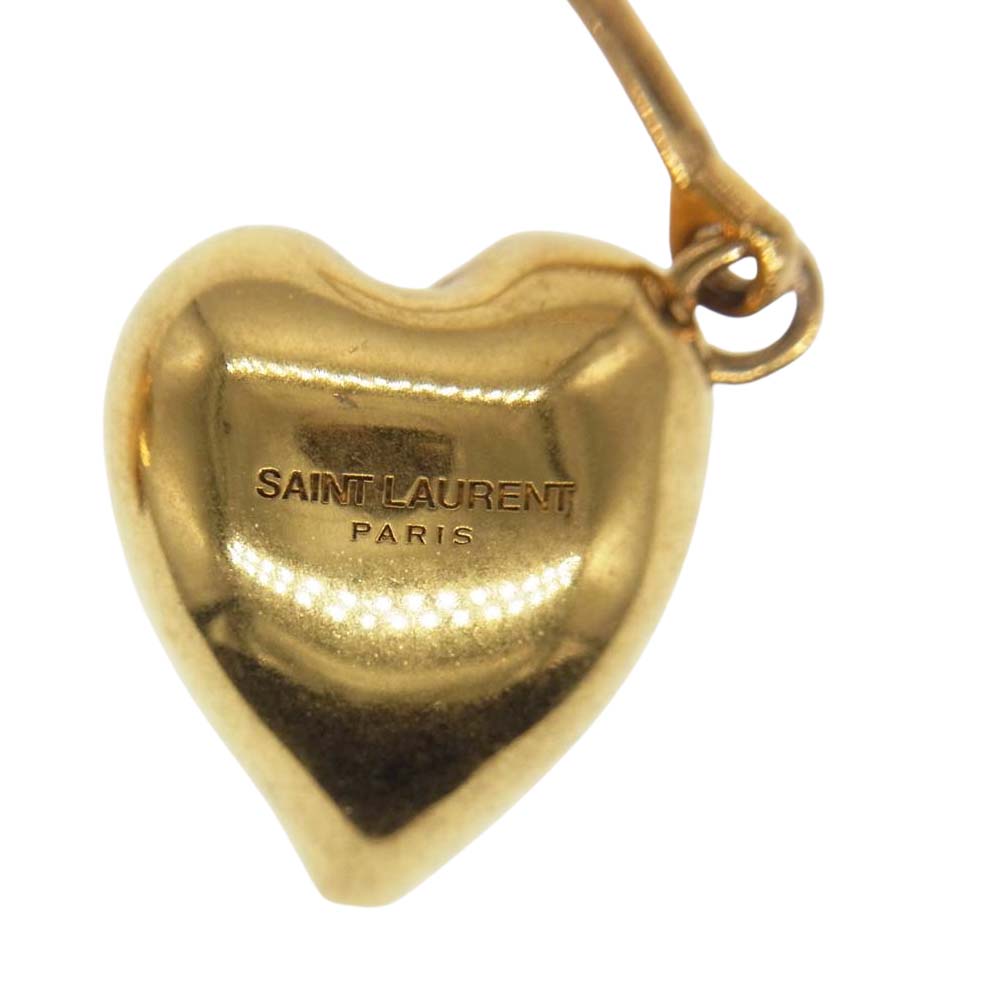 SAINT LAURENT サンローラン ハート ピアス ゴールド系【中古】