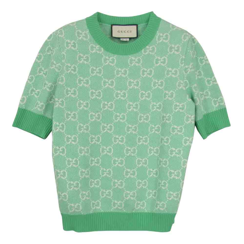 GUCCI グッチ 国内正規品 629456 XKBHQ GGコットン ウールピケ トップ グリーン系 S【中古】