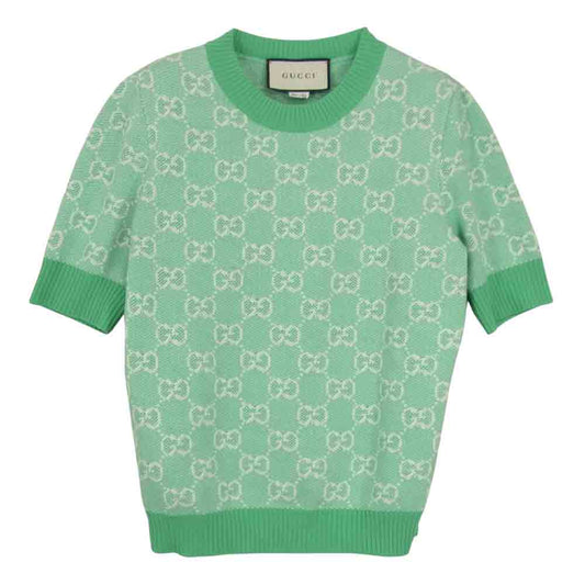 GUCCI グッチ 国内正規品 629456 XKBHQ GGコットン ウールピケ トップ グリーン系 S【中古】
