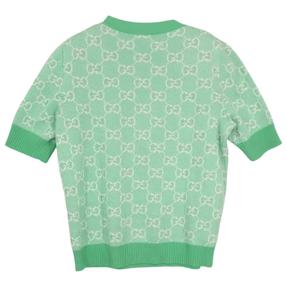 GUCCI グッチ 国内正規品 629456 XKBHQ GGコットン ウールピケ トップ グリーン系 S【中古】