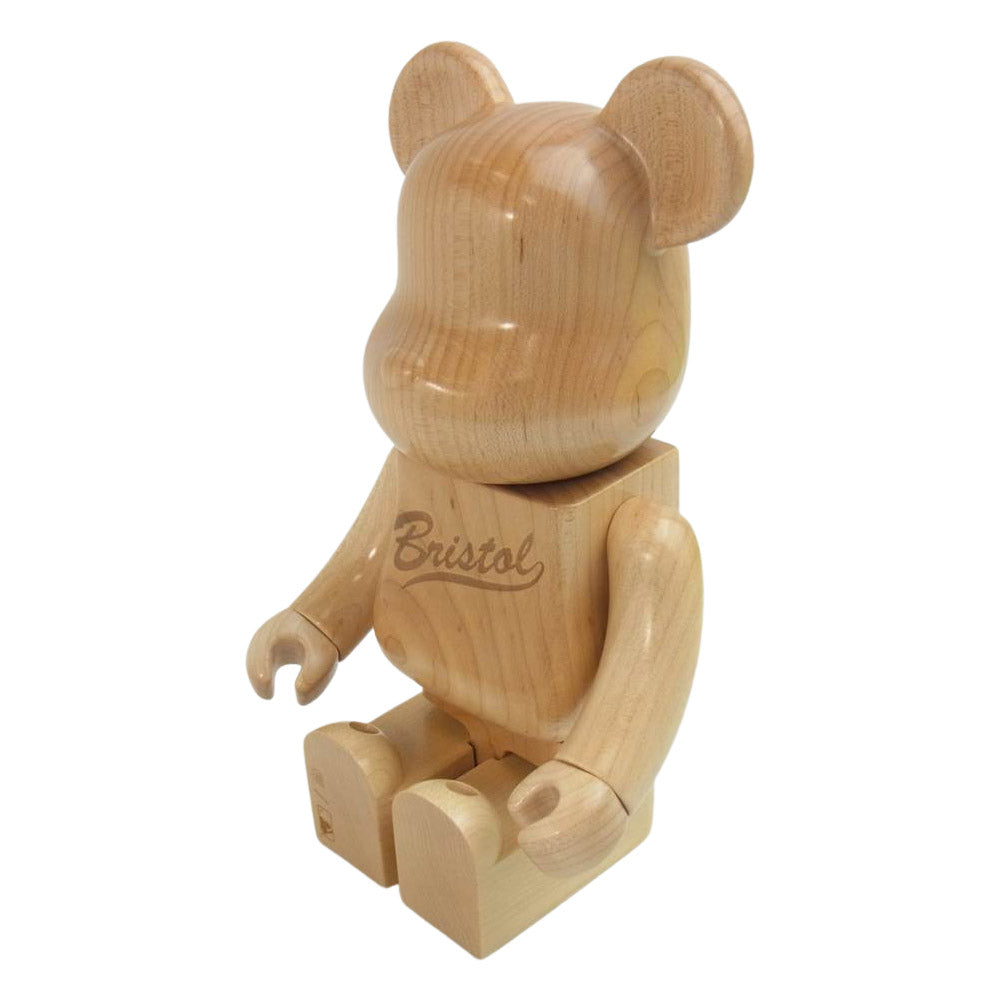 ベアブリック F.C.R.B. × MLB  カリモク メディコムトイ WOOD フィギュア 400% ベージュ系【極上美品】【中古】