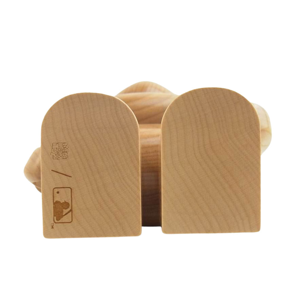 ベアブリック F.C.R.B. × MLB  カリモク メディコムトイ WOOD フィギュア 400% ベージュ系【極上美品】【中古】
