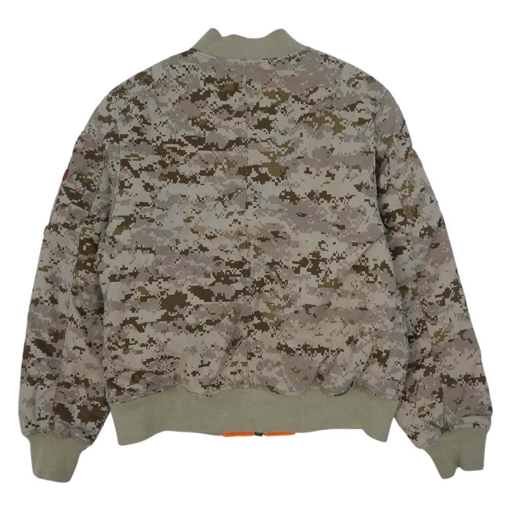 Supreme シュプリーム 17AW Digi Camo MA-1 デジカモ リバーシブル ブルゾン ボンバー ブラウン系 オレンジ系 S【中古】
