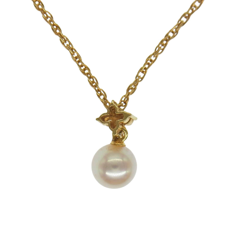TASAKI タサキ K18YG パール ダイヤ 0.05ct ゴールド系【中古】