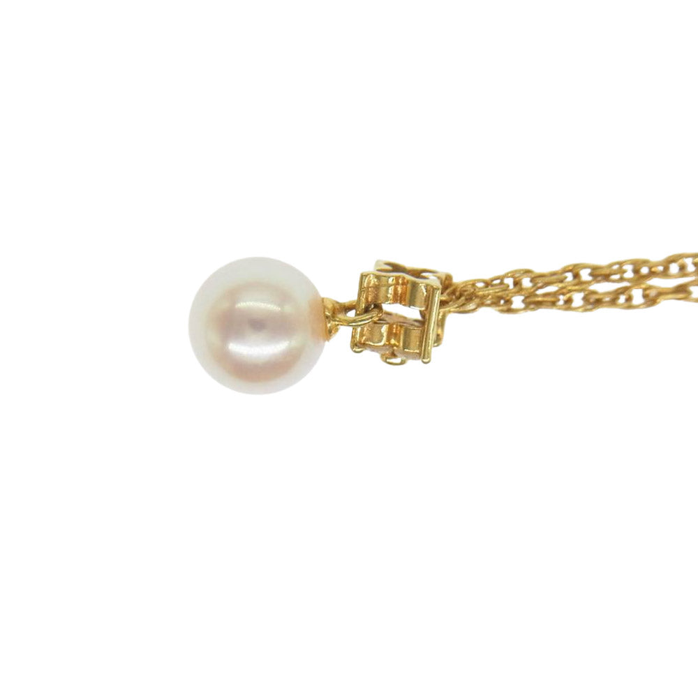 TASAKI タサキ K18YG パール ダイヤ 0.05ct ゴールド系【中古】