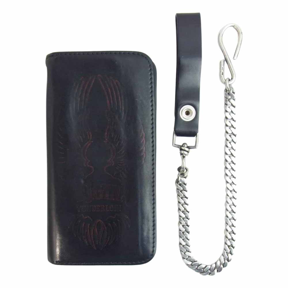 TENDERLOIN テンダーロイン T-WALLET コードバン ウォレット チェーン付き 長財布 ブラック系【中古】