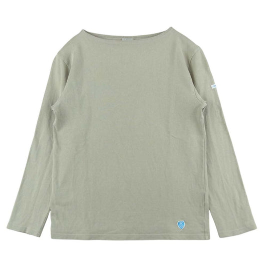 ORCIVAL オーシバル コットン バスク シャツ カットソー フランス製 グレージュ系 3【中古】