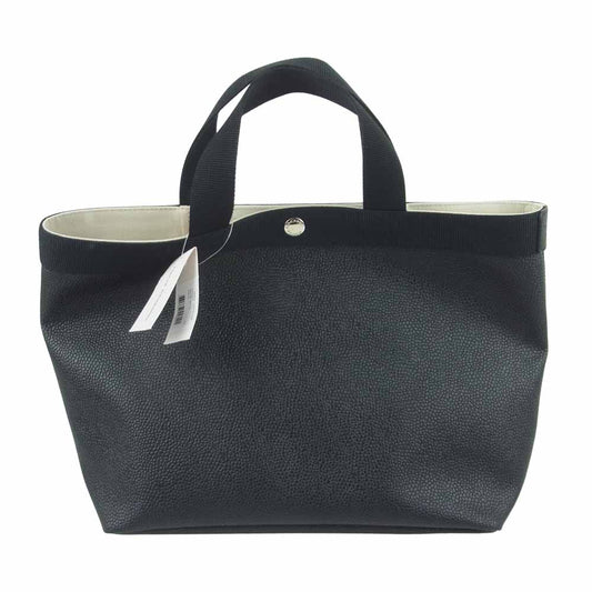 Herve Chapelier エルベ・シャプリエ 704GP リュクス スクエア コーテッドキャンバス トート バッグ ノワール ブラック系【新古品】【未使用】【中古】