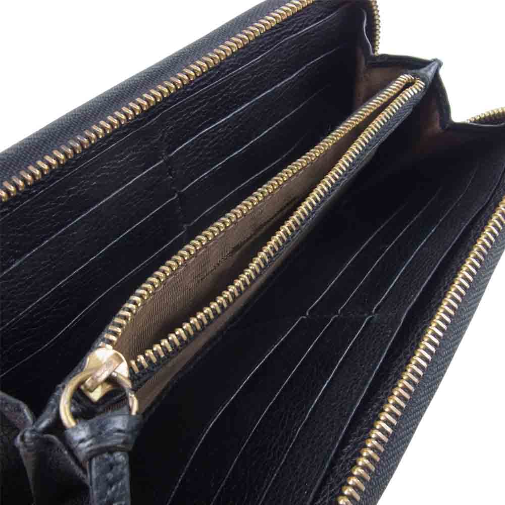 Chloe クロエ パラティ ラウンドファスナー 長財布 ブラック系【中古】