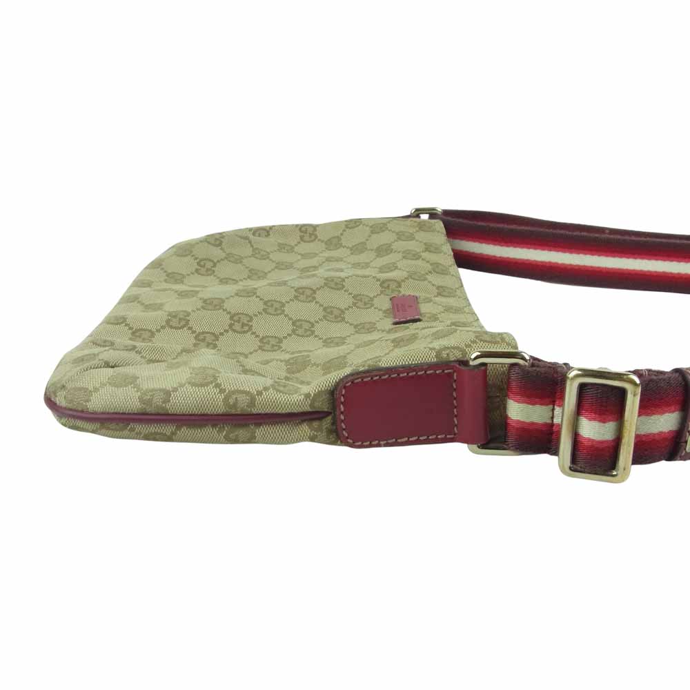GUCCI グッチ 189749 GGキャンバス ショルダー バッグ イタリア製 ベージュ系【中古】