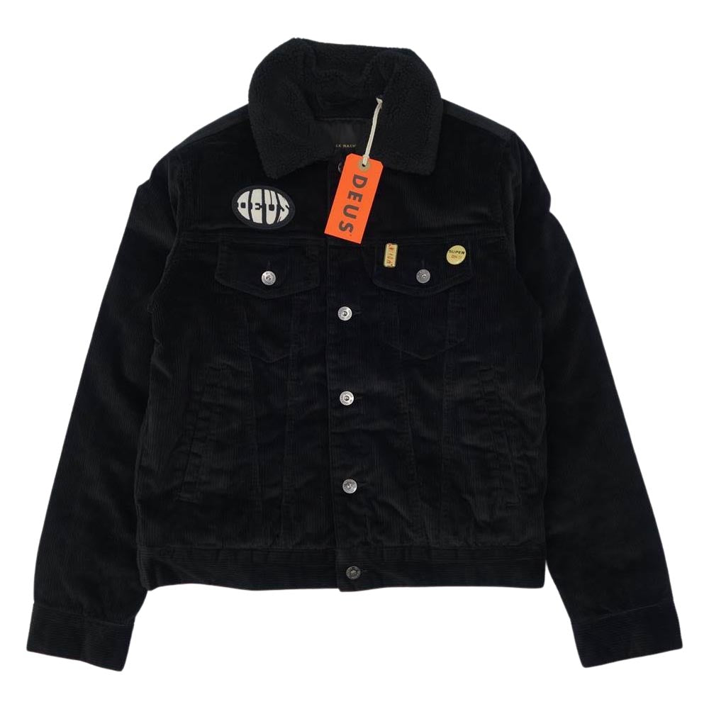 デウスエクスマキナ dmf206590 Mikey Oversized Trucke コーデュロイ ボア ジャケット トラッカージャケット ブラック系 XS【新古品】【未使用】【中古】