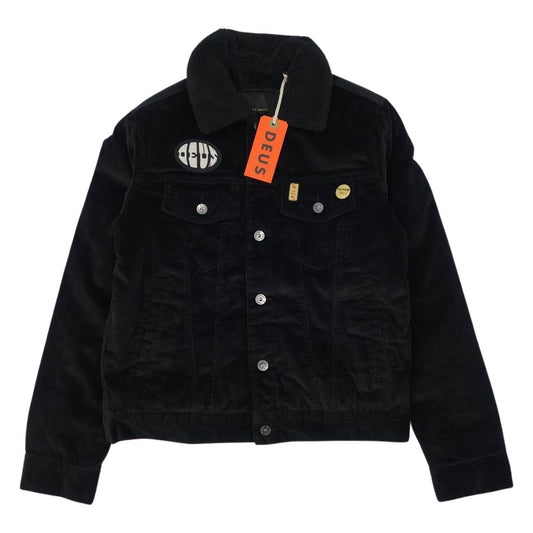 デウスエクスマキナ dmf206590 Mikey Oversized Trucke コーデュロイ ボア ジャケット トラッカージャケット ブラック系 XS【新古品】【未使用】【中古】