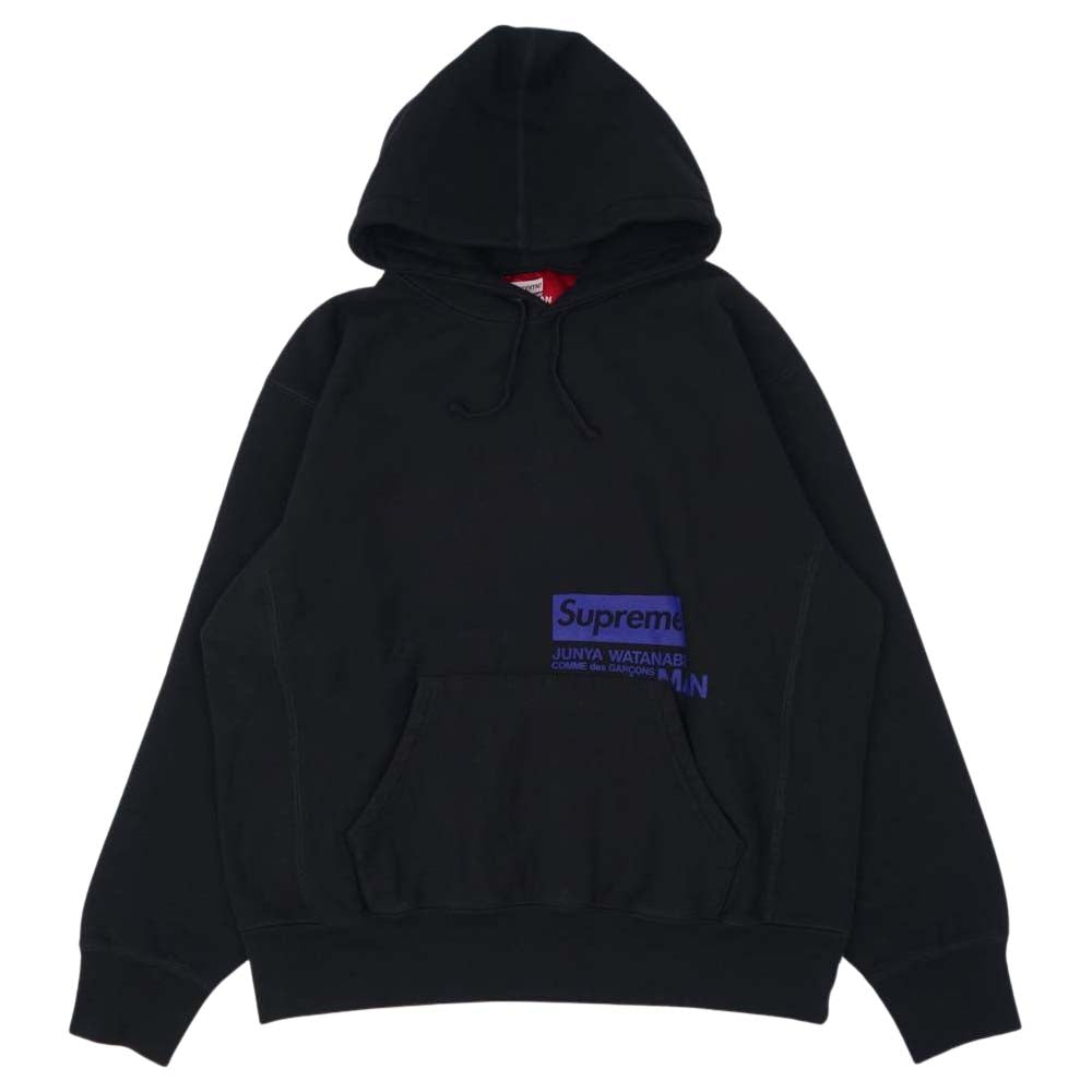 Supreme シュプリーム 21AW SW73 JUNYA WATANABE Hooded Sweatshirt フーデッド スウェット パーカー ブラック M ブラック系 M【極上美品】【中古】
