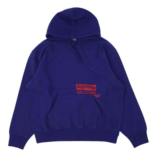 Supreme シュプリーム 21AW SW73 JUNYA WATANABE Hooded Sweatshirt フーデッド スウェット パーカー ブルー L パープル系 L【極上美品】【中古】