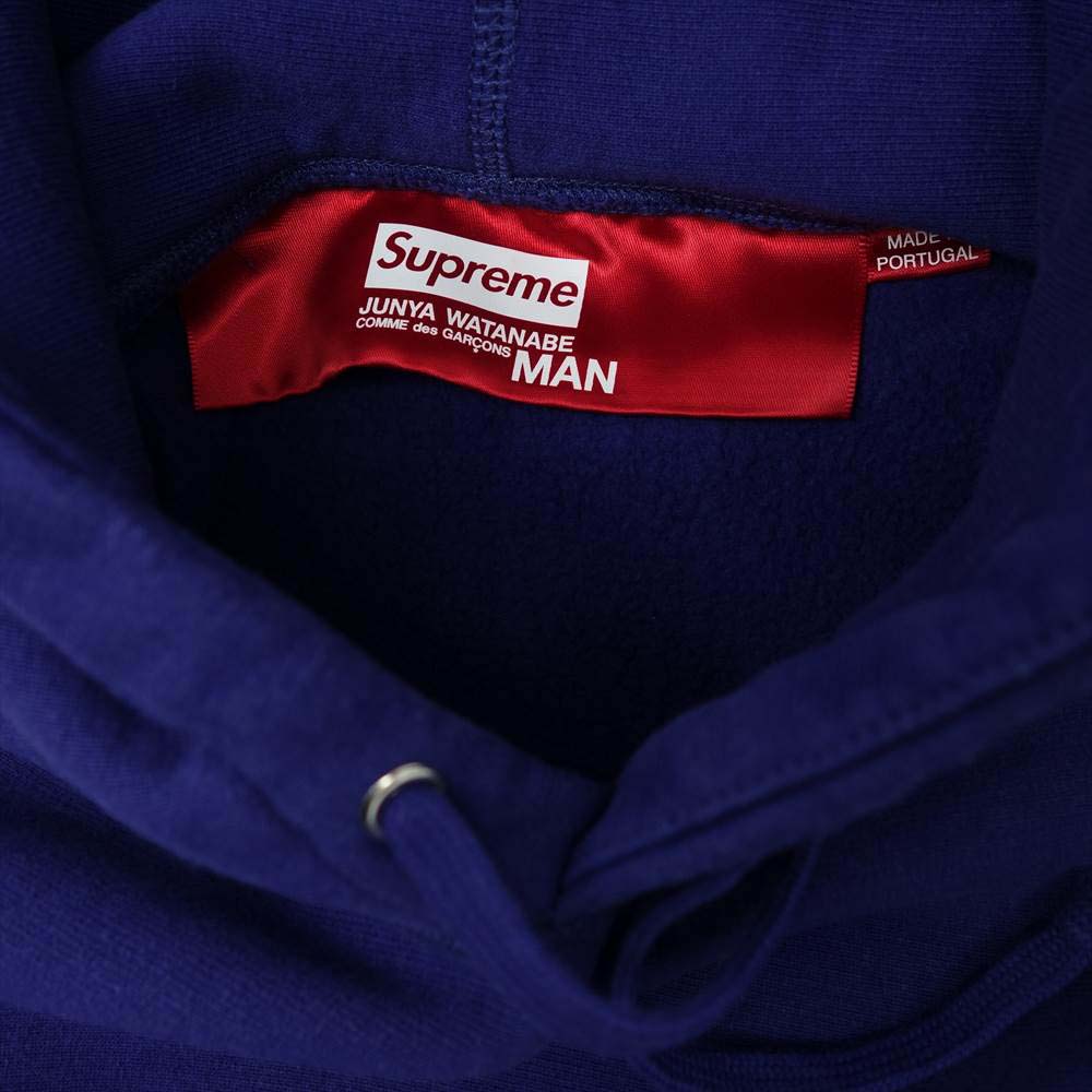 Supreme シュプリーム 21AW SW73 JUNYA WATANABE Hooded Sweatshirt フーデッド スウェット パーカー ブルー L パープル系 L【極上美品】【中古】