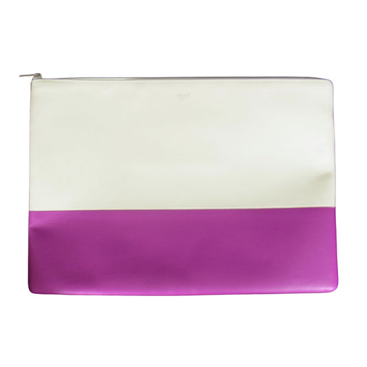 CELINE セリーヌ 107843 large solo ラゲージ ソロ クラッチ バッグ パープル系【極上美品】【中古】