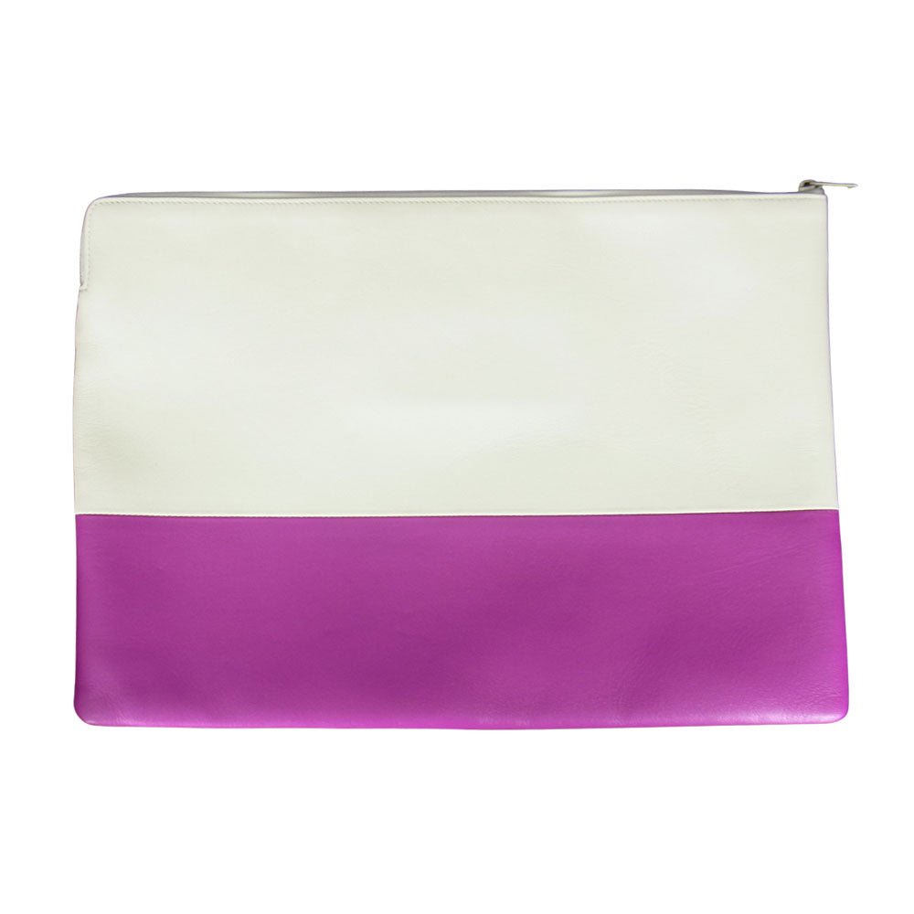 CELINE セリーヌ 107843 large solo ラゲージ ソロ クラッチ バッグ パープル系【極上美品】【中古】