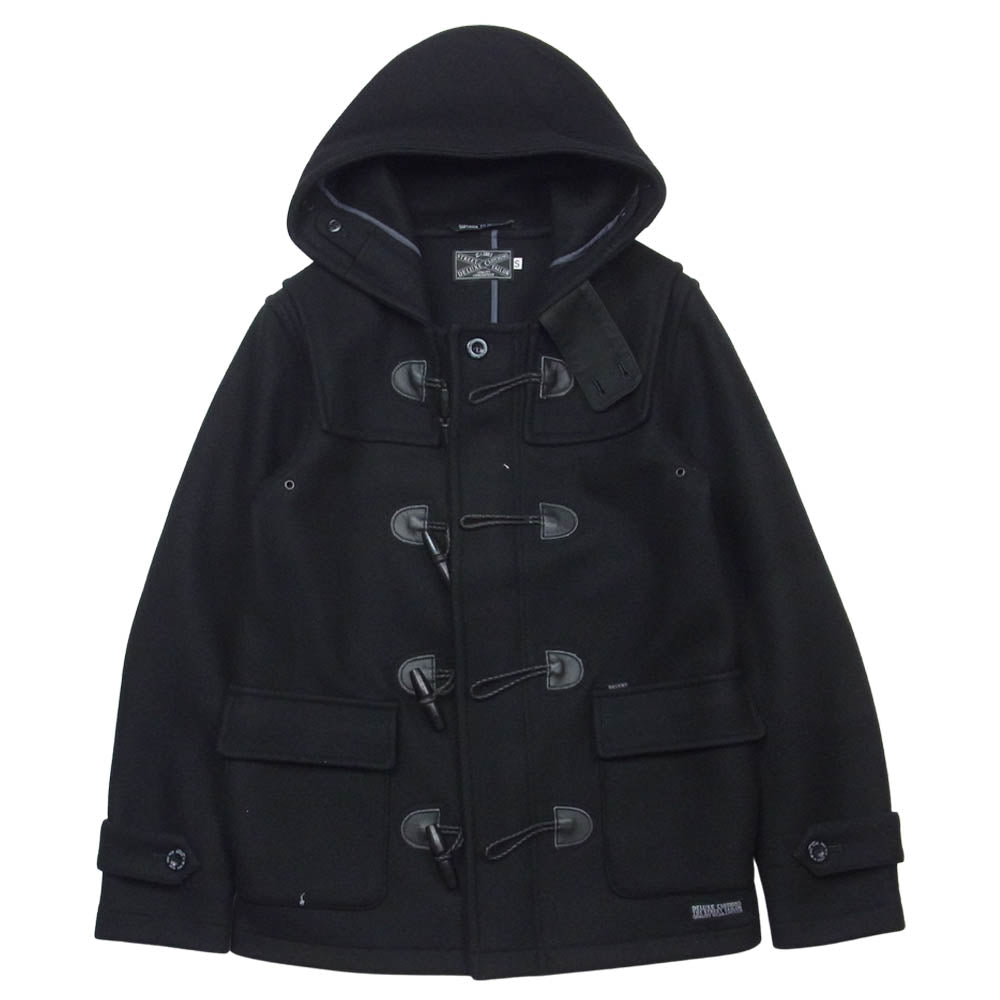 DELUXE デラックス ダッフル コート ウール 日本製 ブラック系 S【美品】【中古】