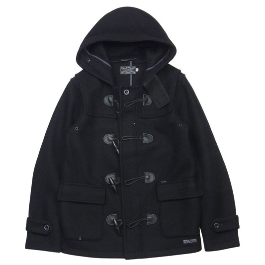 DELUXE デラックス ダッフル コート ウール 日本製 ブラック系 S【美品】【中古】