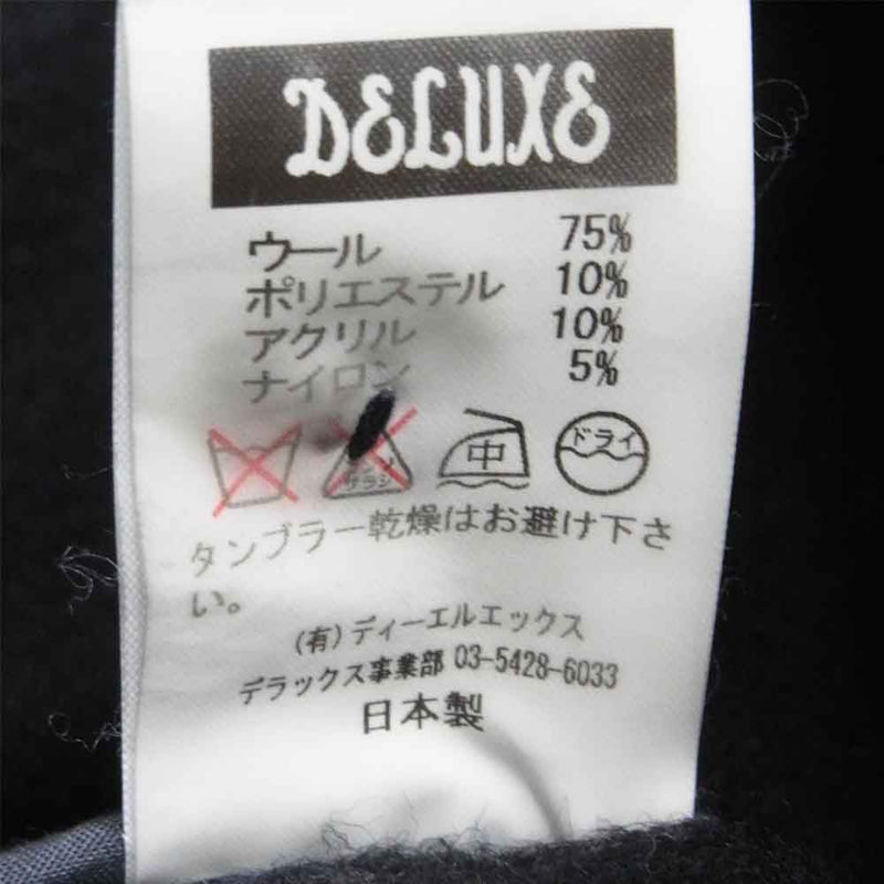 DELUXE デラックス ダッフル コート ウール 日本製 ブラック系 S【美品】【中古】